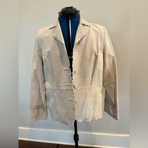 Terry Lewis genuine tan leather jacket, size S